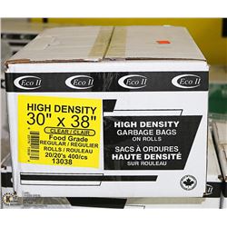CASE OF 400 - 30 X 38 CLEAR FOOD GRADE GARBAGE BAG