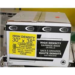CASE OF 400 - 30 X 38 CLEAR FOOD GRADE GARBAGE BAG