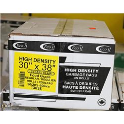 CASE OF 400 - 30 X 38 CLEAR FOOD GRADE GARBAGE BAG