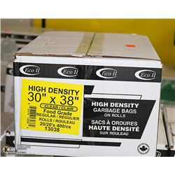 CASE OF 400 - 30 X 38 CLEAR FOOD GRADE GARBAGE BAG