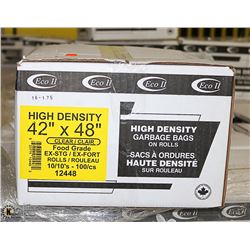 CASE OF 100 - 42 X 48 CLEAR FOOD GRADE GARBAGE BAG