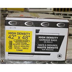 CASE OF 100 - 42 X 48 CLEAR FOOD GRADE GARBAGE BAG