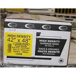 CASE OF 100 - 42 X 48 CLEAR FOOD GRADE GARBAGE BAG