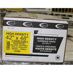 CASE OF 100 - 42 X 48 CLEAR FOOD GRADE GARBAGE BAG