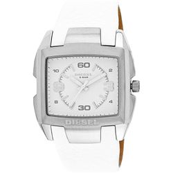 NEW DIESEL WHITE DIAL/WHITE LEATHER BAND MSRP$249