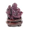 Image 2 : Antique Chinese Carved Ruby Matrix Man w Fish