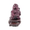 Image 3 : Antique Chinese Carved Ruby Matrix Man w Fish