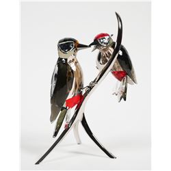 Swarovski Crystal WOODPECKERS BLACK DIAMOND