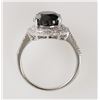 Image 2 : 14K White Gold & BLACK DIAMOND Ring