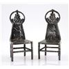 Image 1 : Dutch Silver 930 Miniature Pair of Chairs