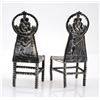 Image 4 : Dutch Silver 930 Miniature Pair of Chairs