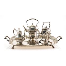 WILLIAM B MEYERS Sterling Miniature TEA SET