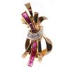 Image 2 : Pair 14K RUBY DIAMOND Earrings