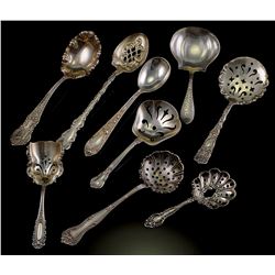 (9) Sterling Confection Jam Bon Bon Serving Spoons