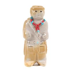 ZUNI Freddie Leekya Stone Carving Pueblo Man