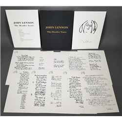 JOHN LENNON, The Beatles Years Lyrics, 12 Prints