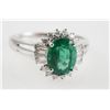 Image 1 : 18K EMERALD & Diamond Ring
