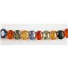 Image 2 : 14K Yellow Gold Multi Colored SAPPHIRE Necklace