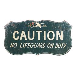 Vintage DUCK KEY Florida Lifeguard Wood Sign