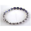 Image 3 : 14K White Gold SAPPHIRE & DIAMOND Bracelet