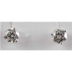 TWO CARAT Diamond Solitaire Earrings