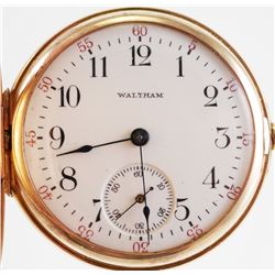 WALTHAM 14K Hunter Case Pocket Watch