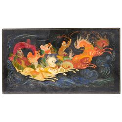 Troika, Russian Lacquer Panel, Signed, 1976