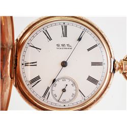 WALTHAM 14K Gold Hunter Case Pocket Watch