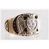 Image 2 : 32nd Degree 14k Gold Diamond Masonic Ring