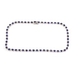 14K SAPPHIRE & DIAMOND Necklace