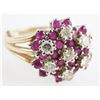 Image 2 : 14K Gold DIAMOND & RUBY Ring