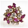 Image 1 : 14K Gold DIAMOND & RUBY Ring