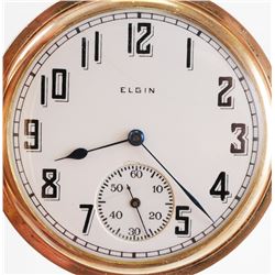 ELGIN Gold Filled Fancy Hunter Case Pocket Watch