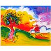 Image 1 : PETER MAX—Quiet Lake Embellished Serigraph—Signed