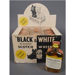 12 Vintage BLACK & WHITE Scotch Mini Bottles