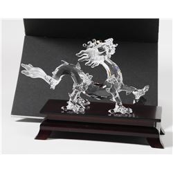 Swarovski Crystal Figurine DRAGON w/ Wood Stand