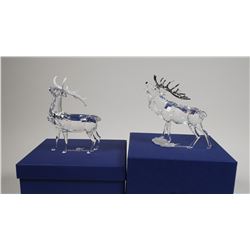 (2) Swarovski Crystal Christmas STAG