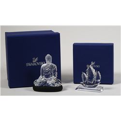 (2) Swarovski Crystal Figures, Asian Themes