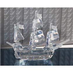 (2) Swarovski Crystal Sailing Ships