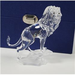 (2) Swarovski Crystal Lion Figurines