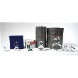 (6) Swarovski Crystal Teddy Bear Figurines