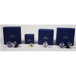 (6)  Swarovski Rubber Ducky Figurines