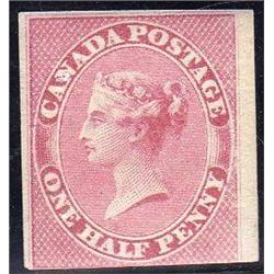 CANADA #8 VF-NH-IMPERF *ROSE SHADE* VGG