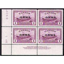 #O10 XF-NH LL PLATE BLOCK OF 4 INSCIPTI