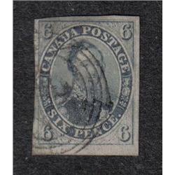 CANADA #5 XF-SELECT IMPERF *SLATE GREY 