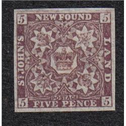 NEWFOUNDLAND #19b IMPERF XF-NH