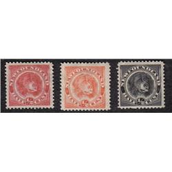 NEWFOUNDLAND #56-57-58 VF-XF-LH 