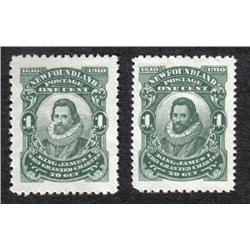 NEWFOUNDLAND #87a + 87b VF-NH 