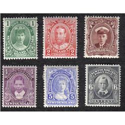 NEWFOUNDLAND #104 to 109 XF-LH-H 