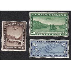 NEWFOUNDLAND #C6-C7-C8 VF-LH 
